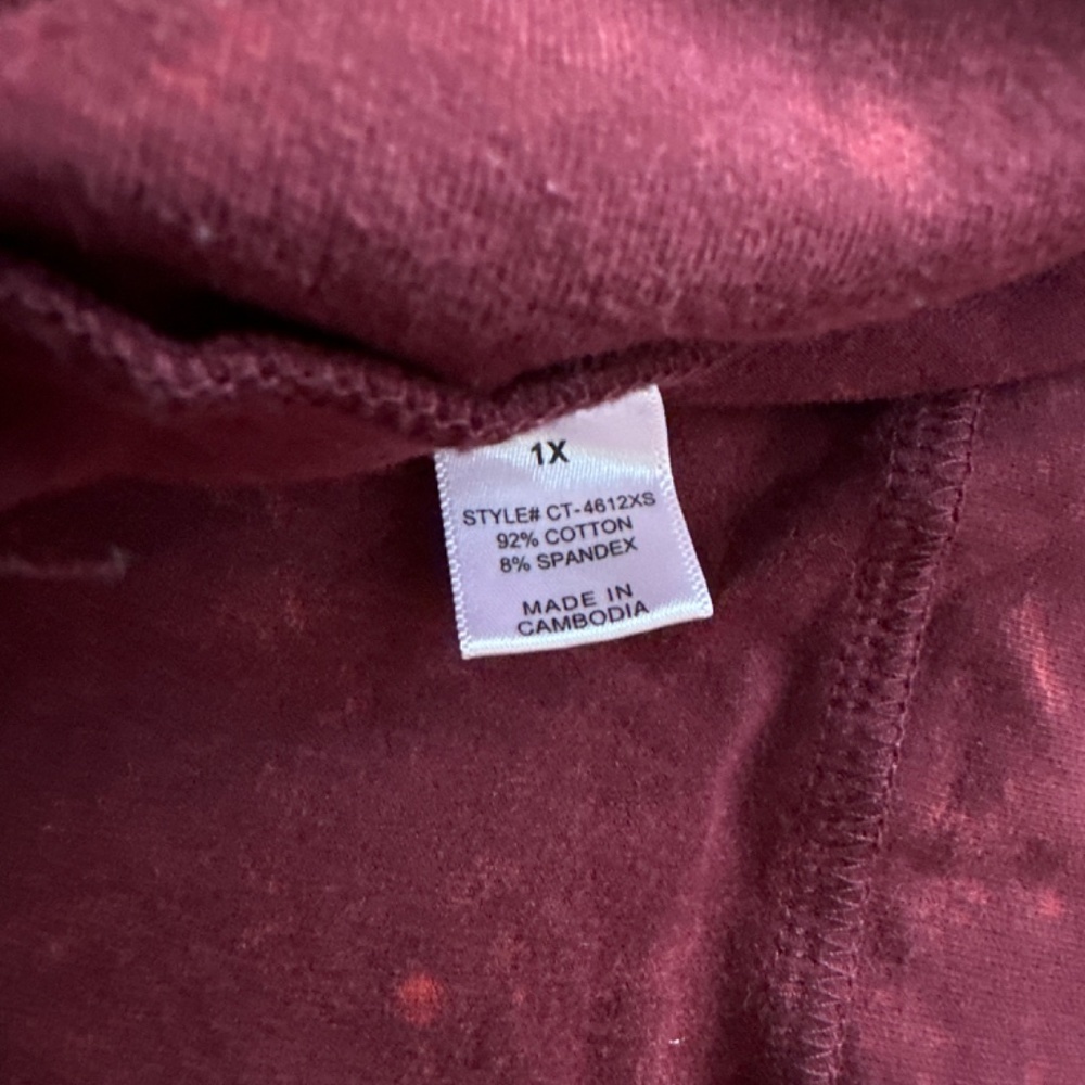 Zenana Mineral Wash Hoodie 1X Long sleeve - Picture 8 of 10